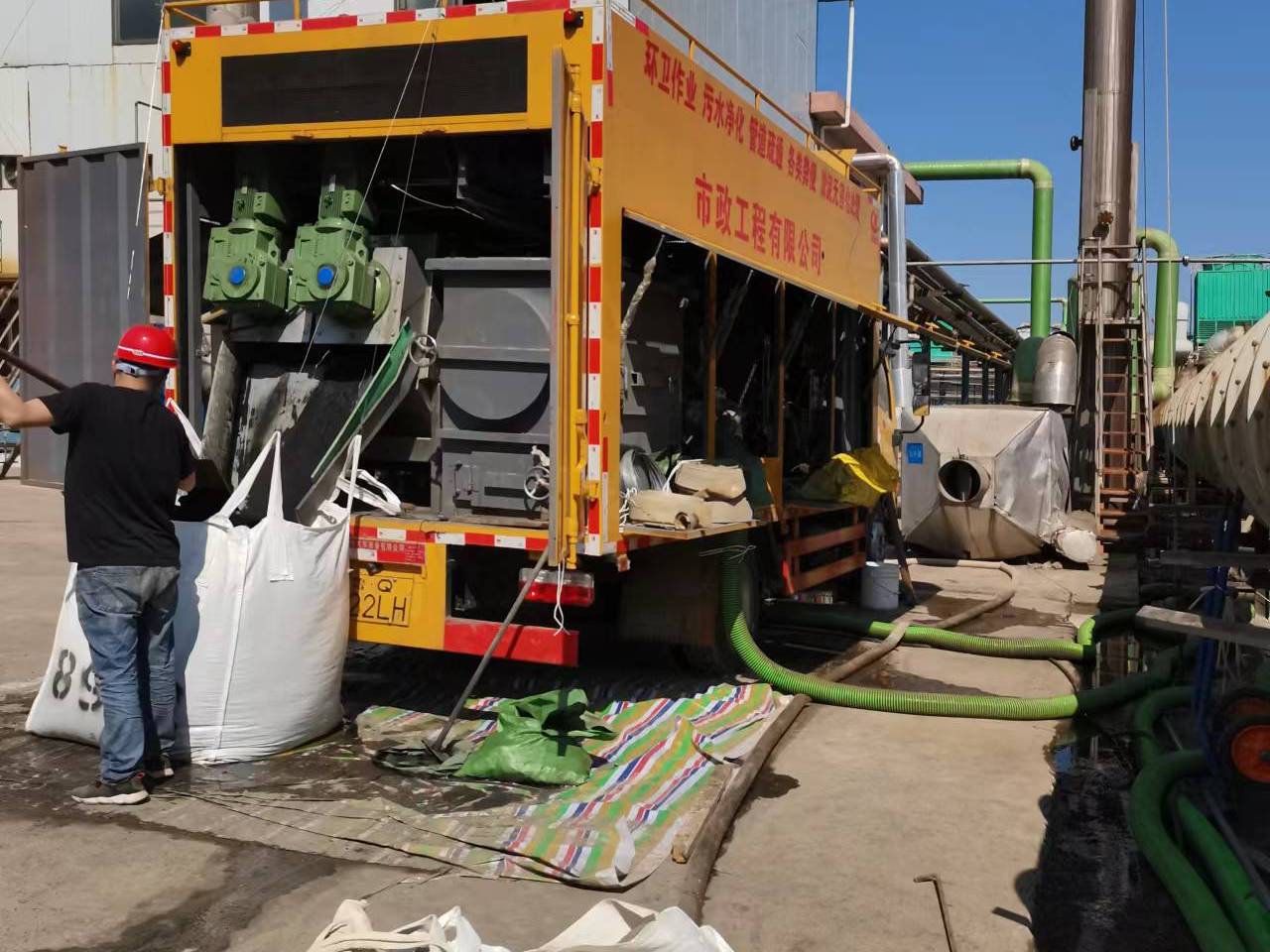 古浪淤泥压干处理